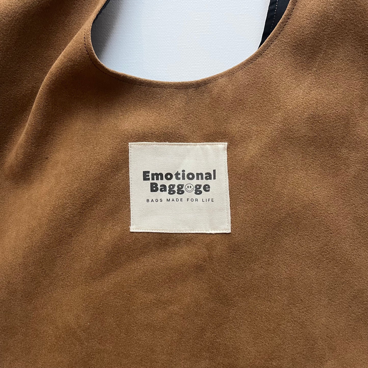 Emotional Baggage Shopper – Brown Suede