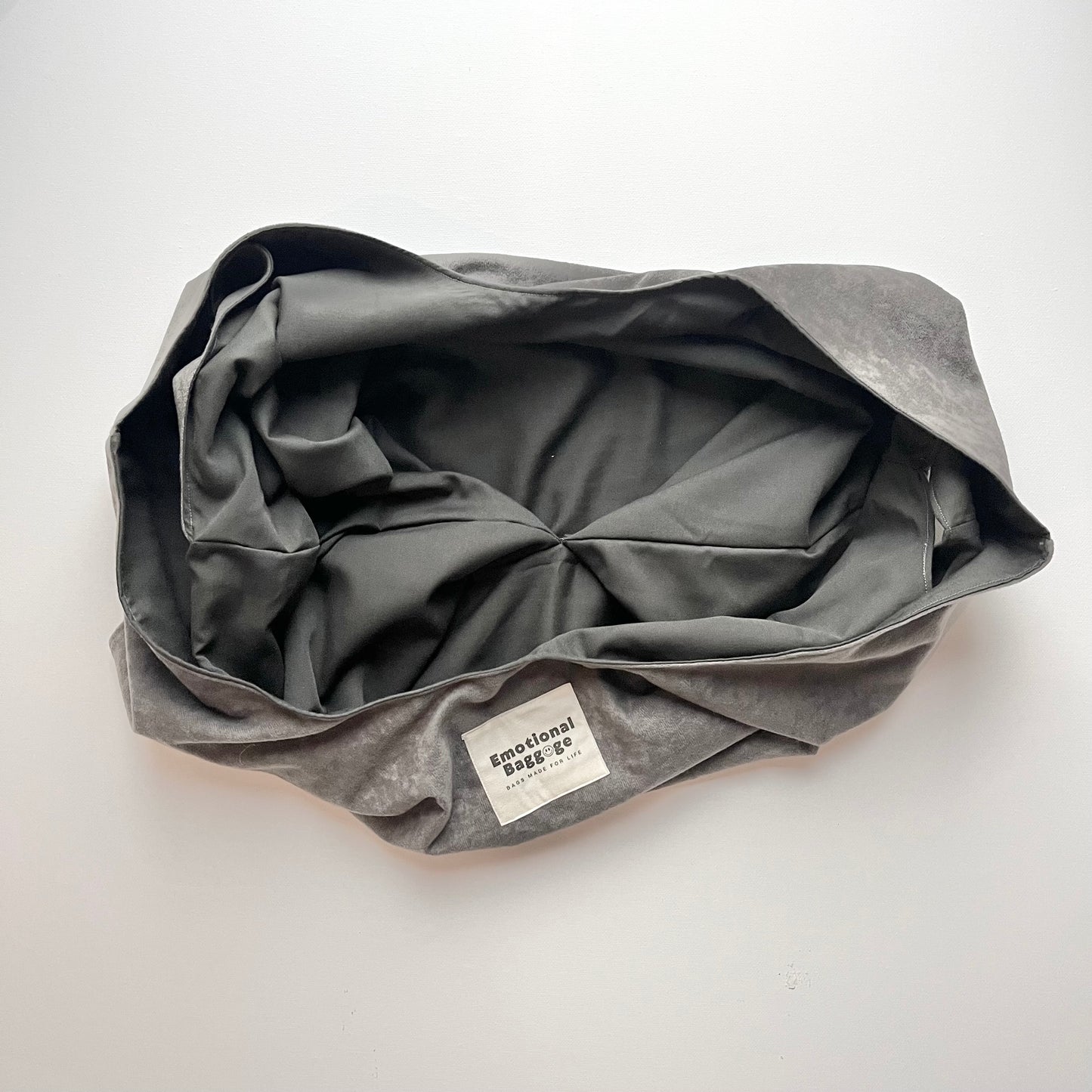 Emotional Baggage Shopper – Grey Velvet