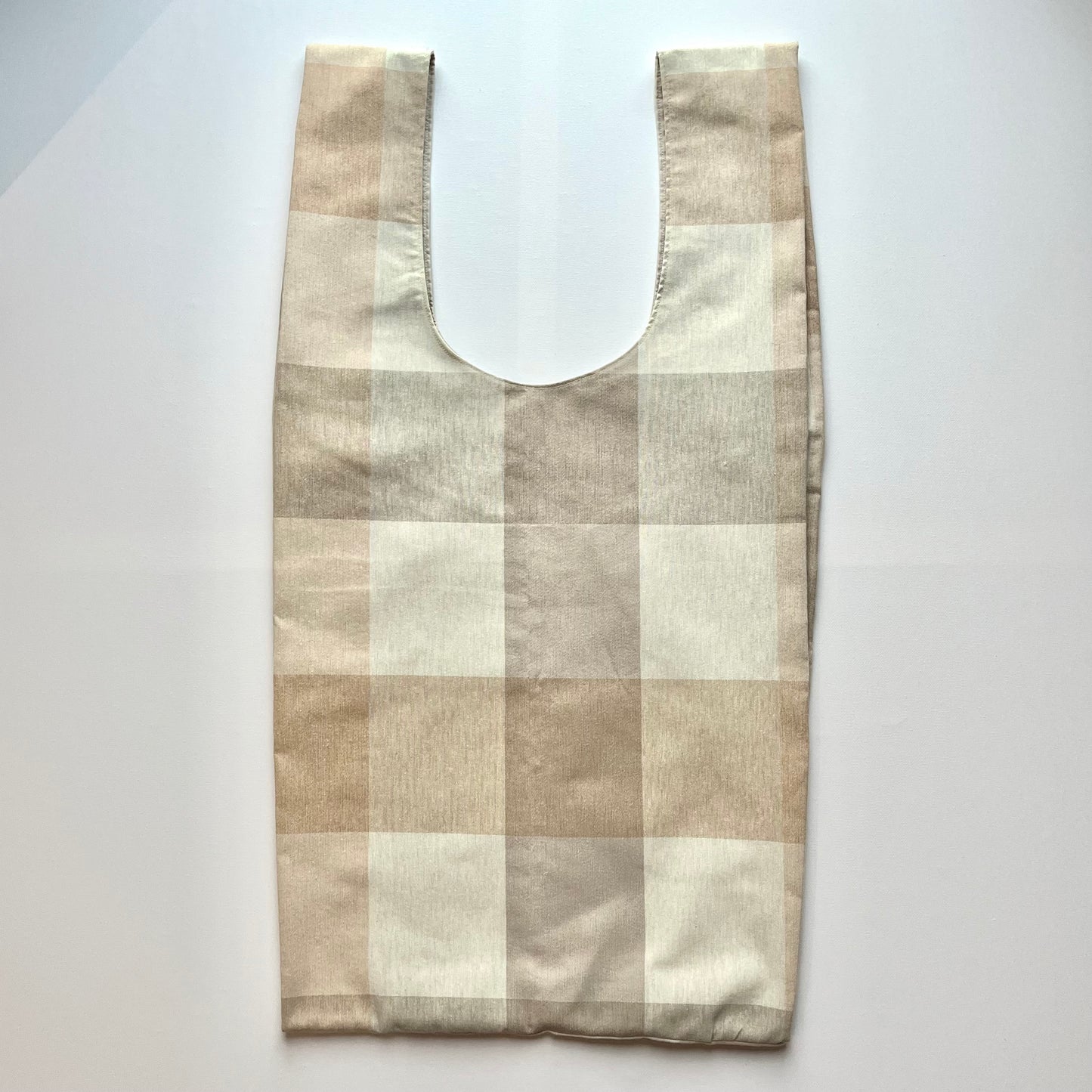 Emotional Baggage Shopper – Beige Gingham