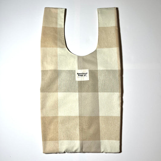 Emotional Baggage Shopper – Beige Gingham
