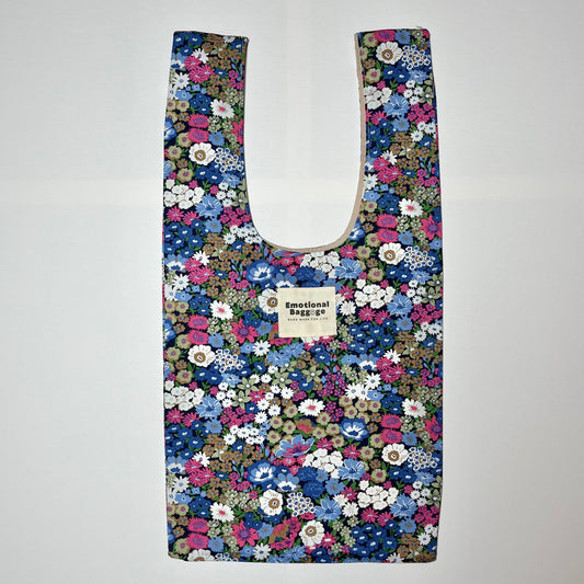 Emotional Baggage Shopper – Modern Blue Floral