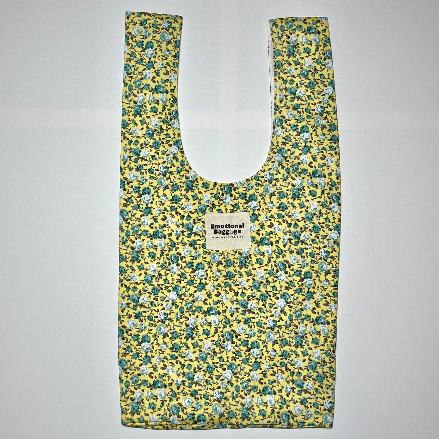 Emotional Baggage Shopper – Yellow & Blue Vintage-Inspired