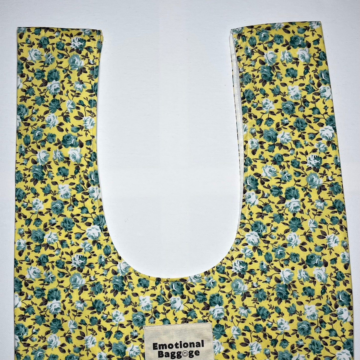 Emotional Baggage Shopper – Yellow & Blue Vintage-Inspired