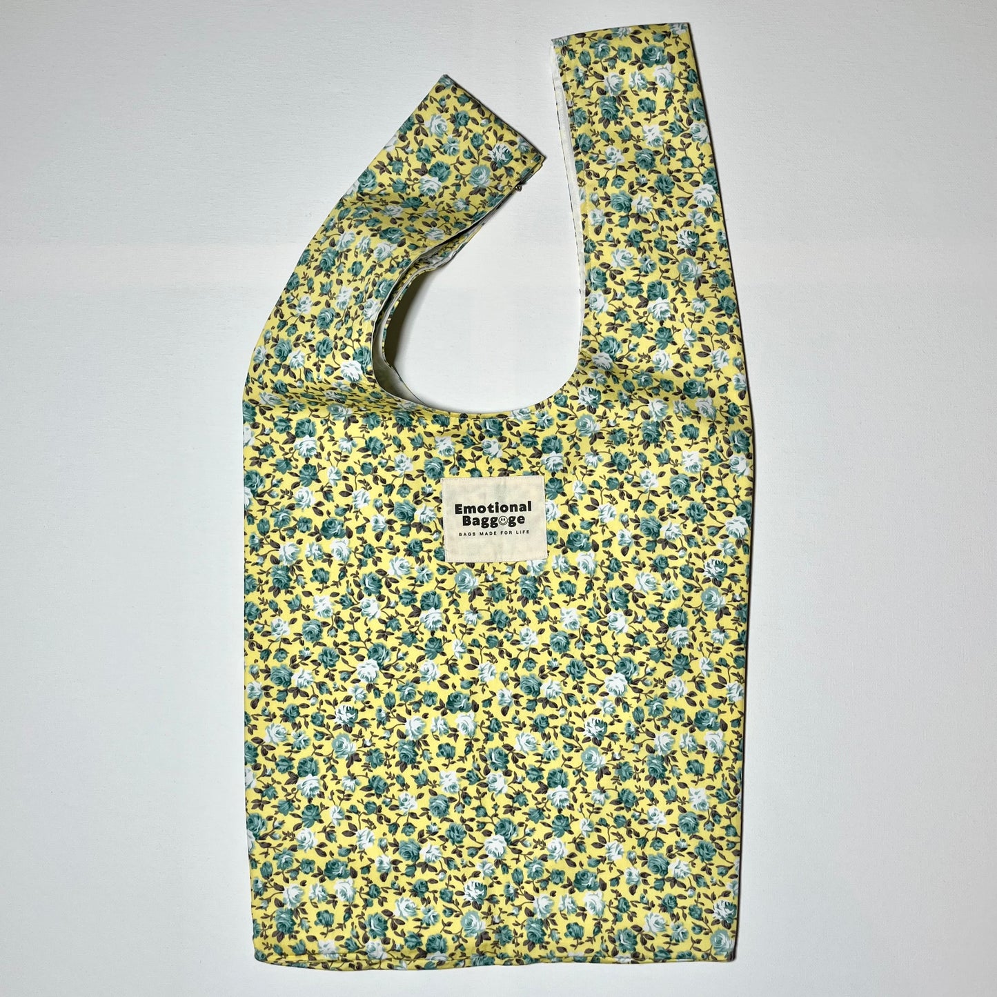 Emotional Baggage Shopper – Yellow & Blue Vintage-Inspired