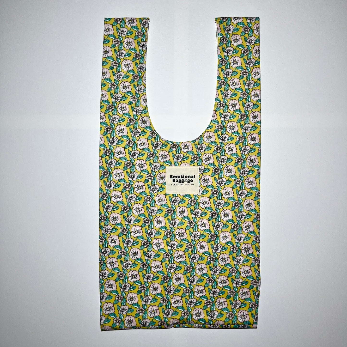 Emotional Baggage Shopper – Yellow & Pink Vintage-Inspired