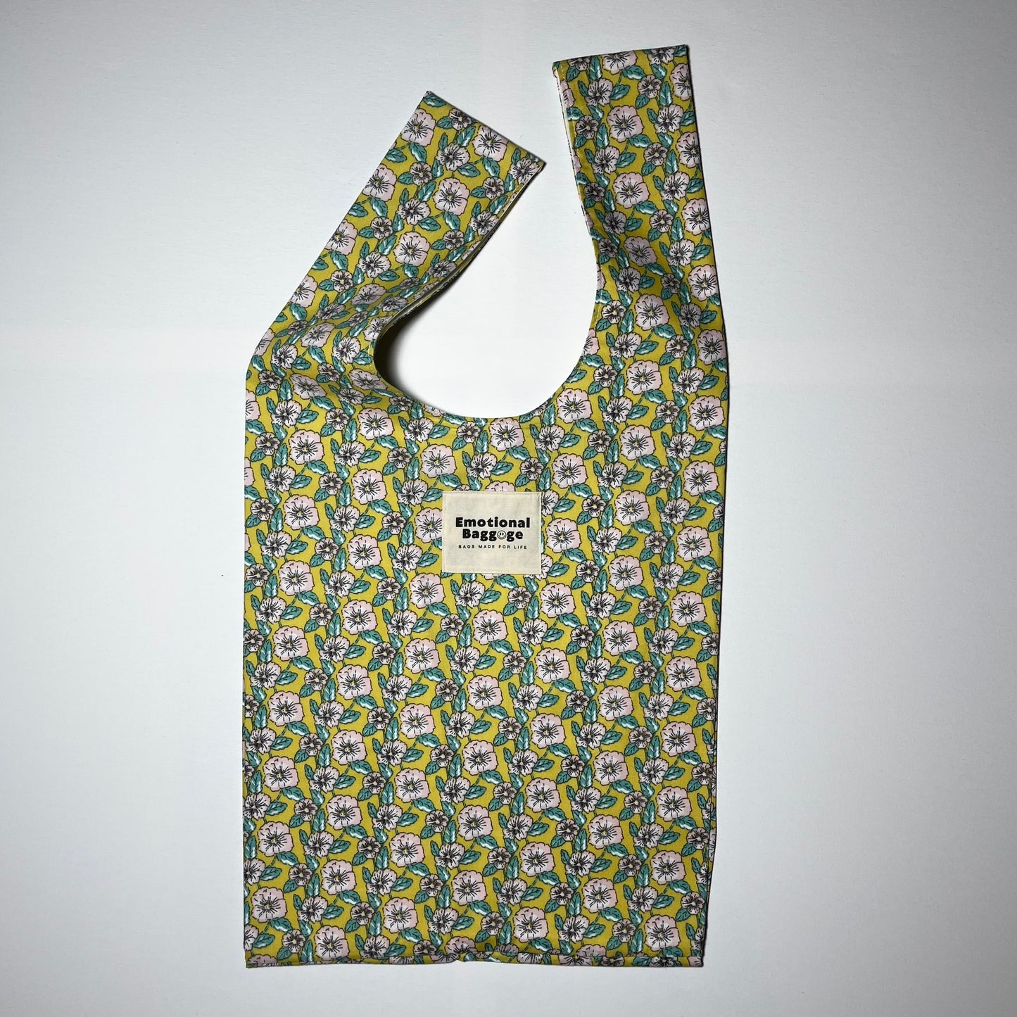 Emotional Baggage Shopper – Yellow & Pink Vintage-Inspired