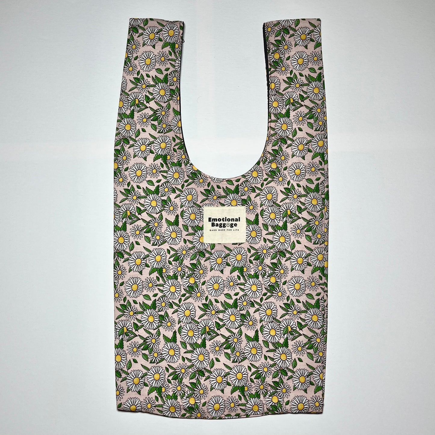 Emotional Baggage Shopper – Pink Daisy Print