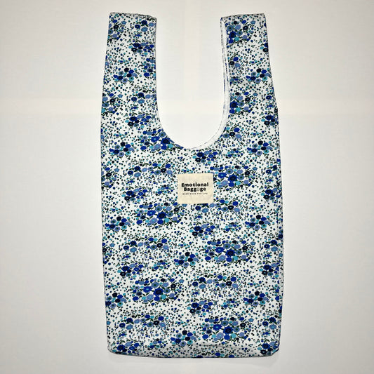 Emotional Baggage Shopper – Blue Ditsy Floral