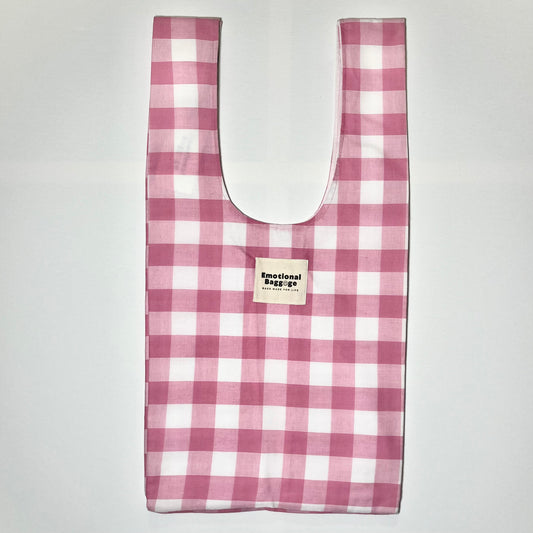 Emotional Baggage Shopper – Pink Gingham