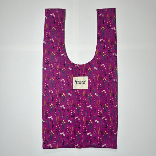 Emotional Baggage Shopper – Purple Woodland Floral