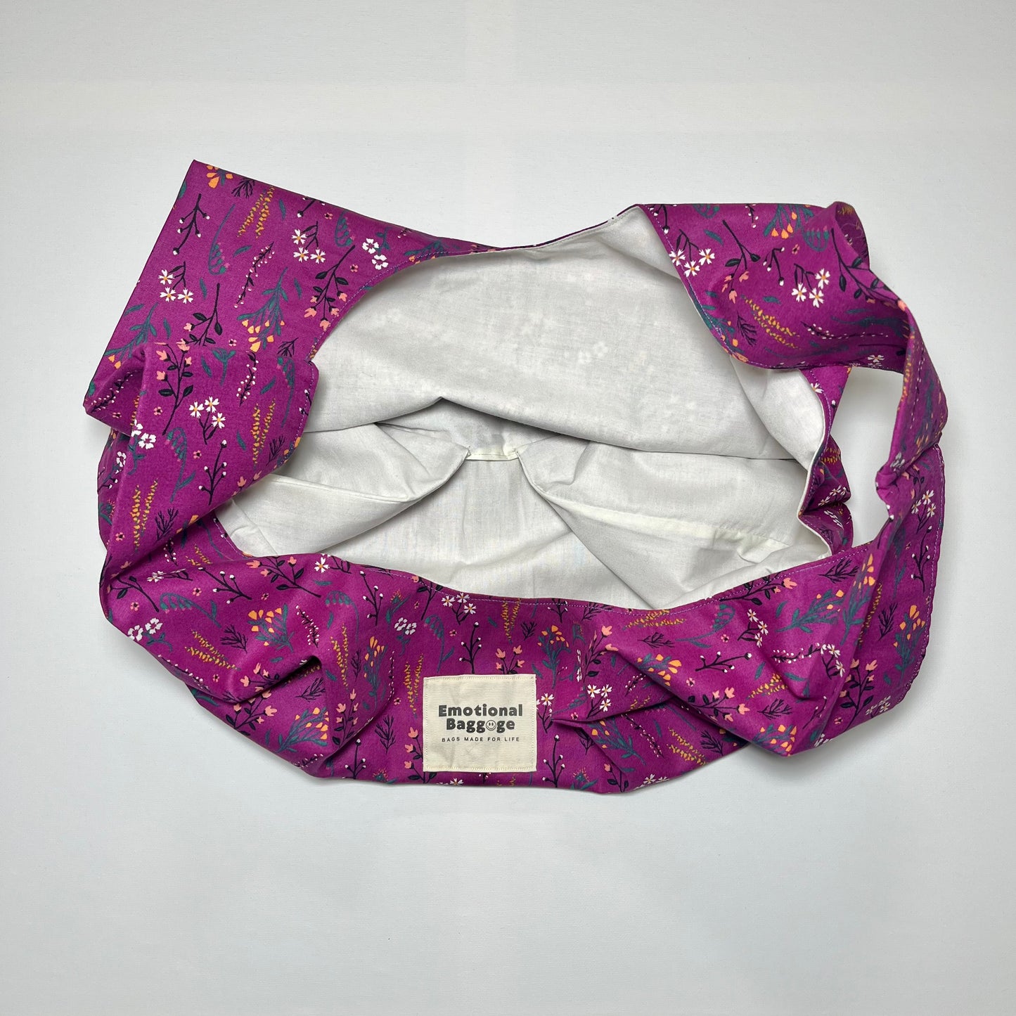 Emotional Baggage Shopper – Purple Woodland Floral