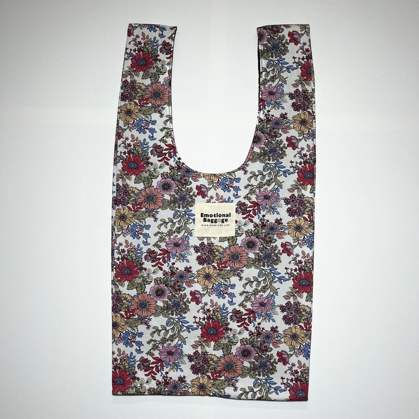Emotional Baggage Shopper – Bold Illustrated Floral