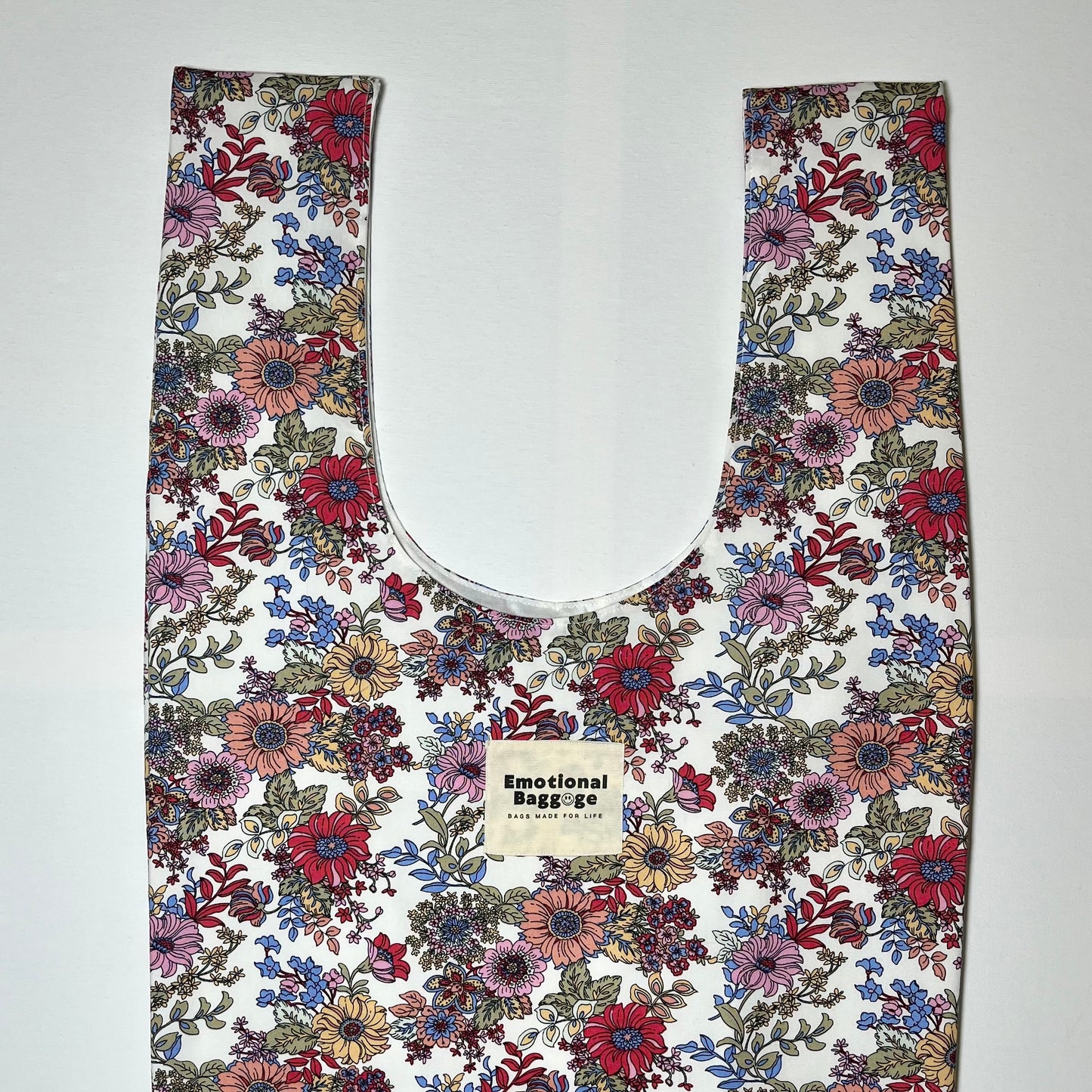 Emotional Baggage Shopper – Bold Illustrated Floral