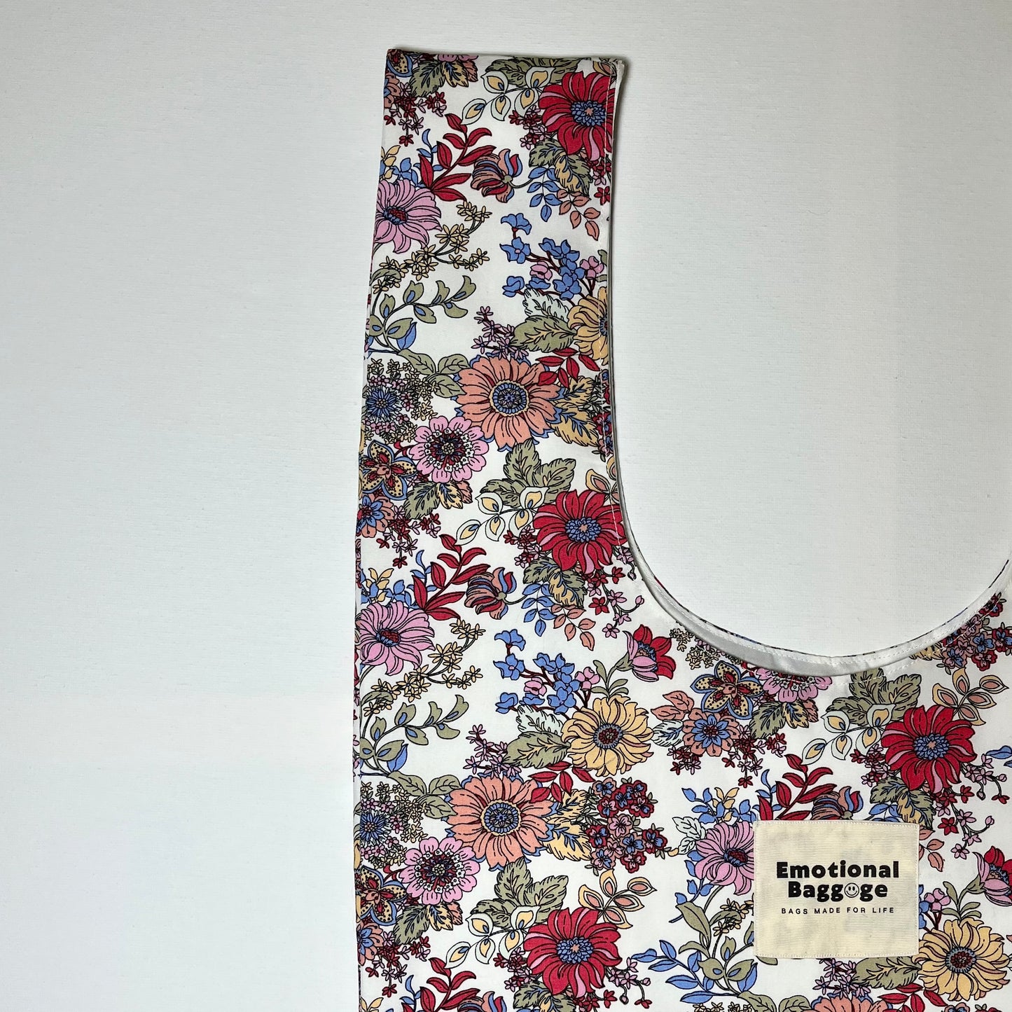 Emotional Baggage Shopper – Bold Illustrated Floral