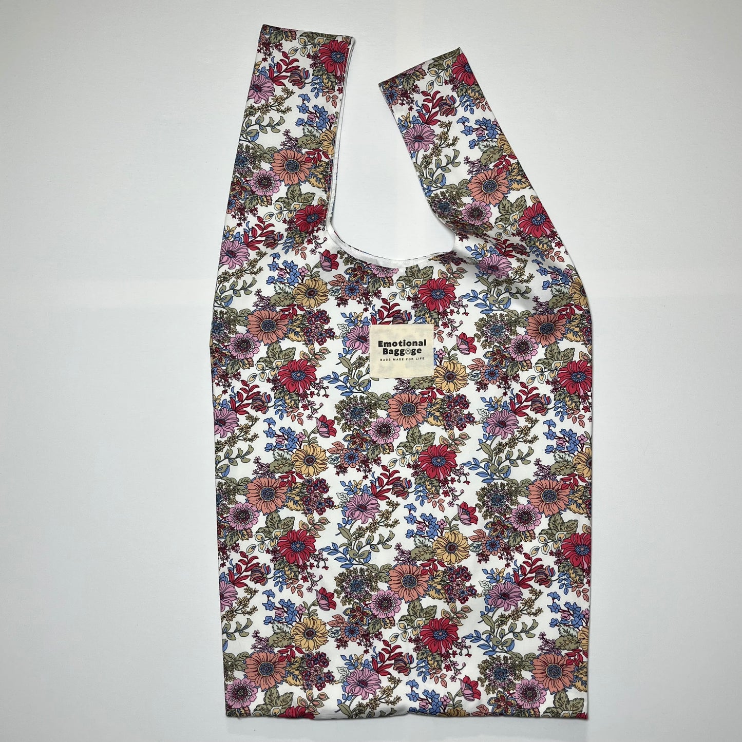 Emotional Baggage Shopper – Bold Illustrated Floral