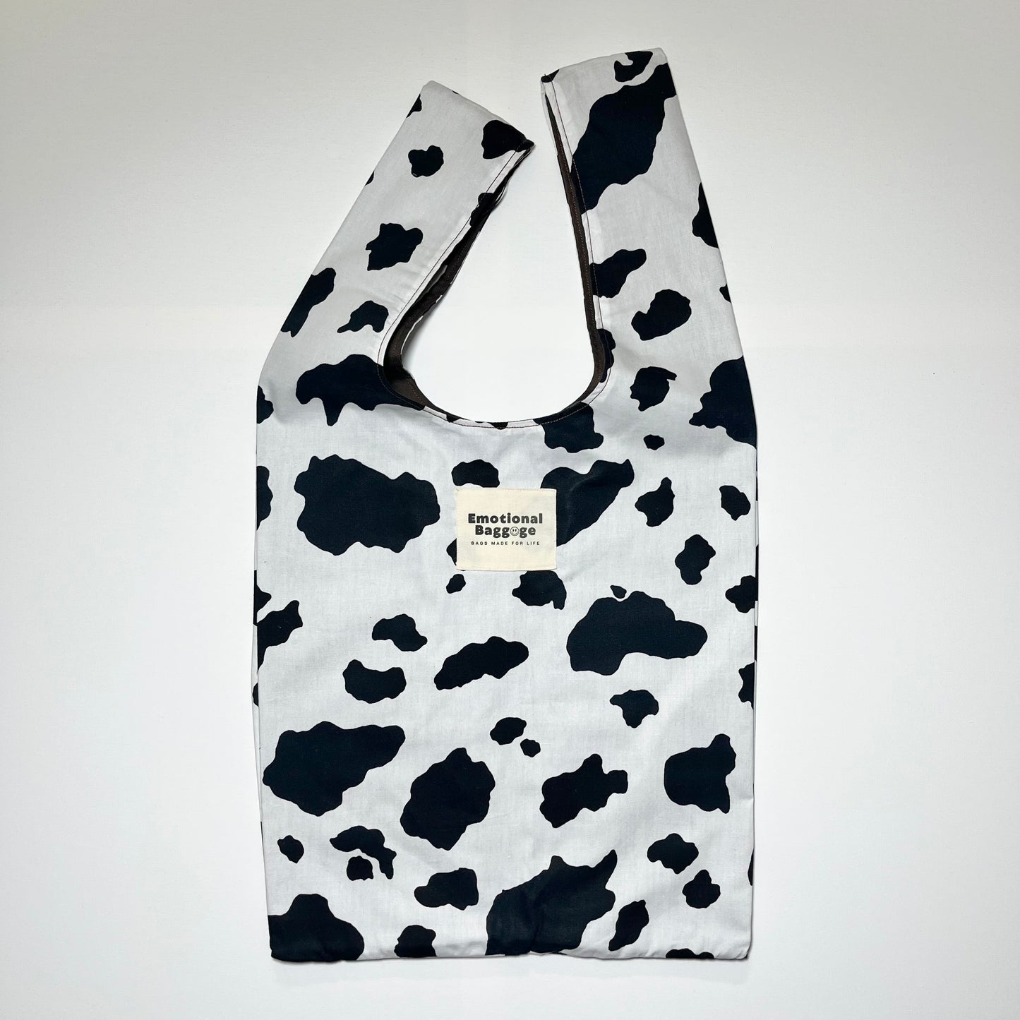 Emotional Baggage Shopper – Cow Print