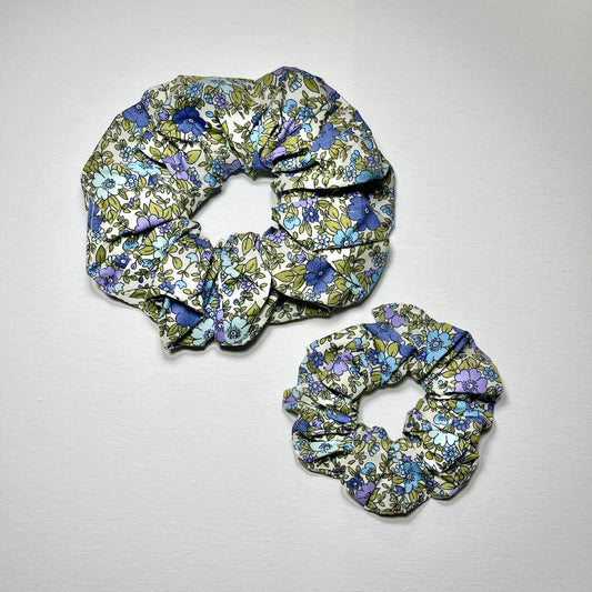 Emotional Baggage Scrunchie - Blue Florals