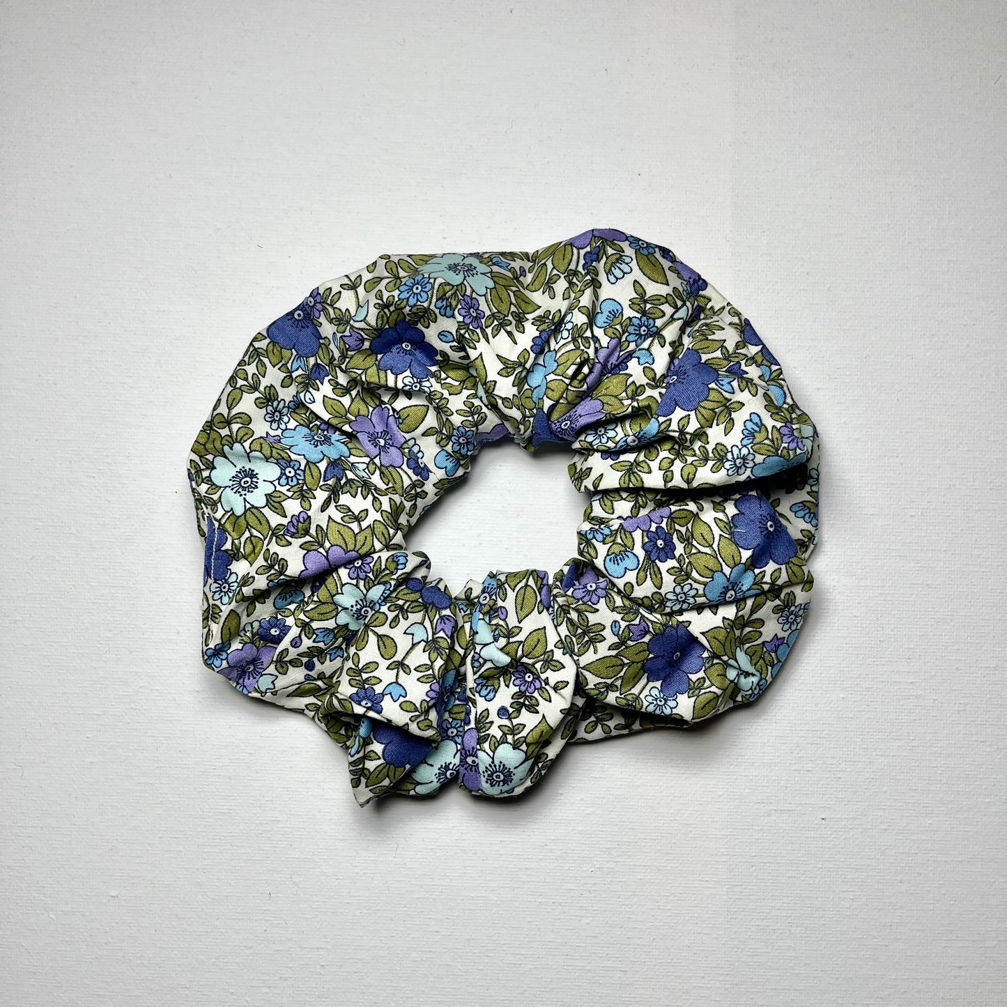 Emotional Baggage Scrunchie - Blue Florals