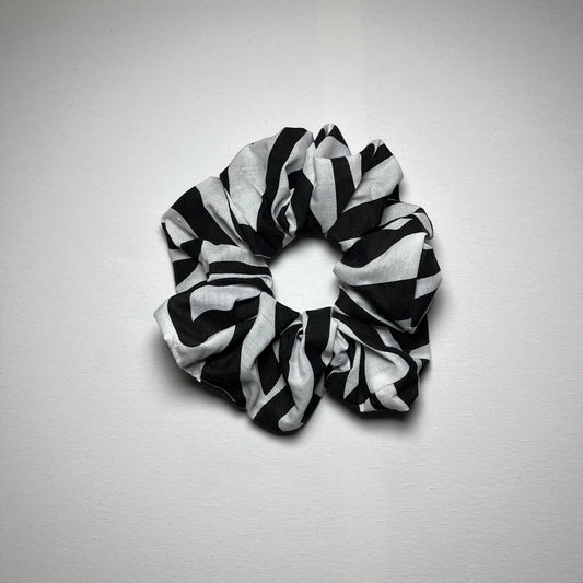 Emotional Baggage Scrunchie - Black & White Zebra