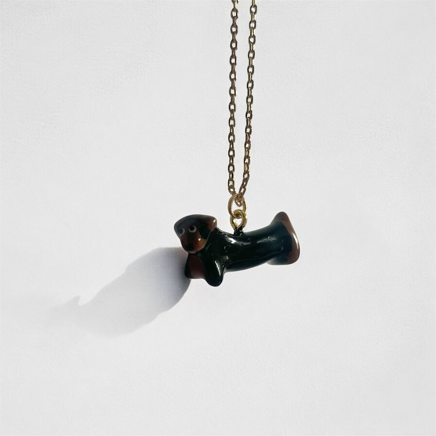 Clay Sausage Dog Necklace