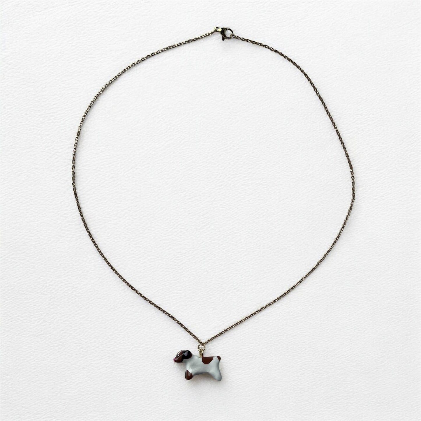 Clay Jack Russell Dog Necklace