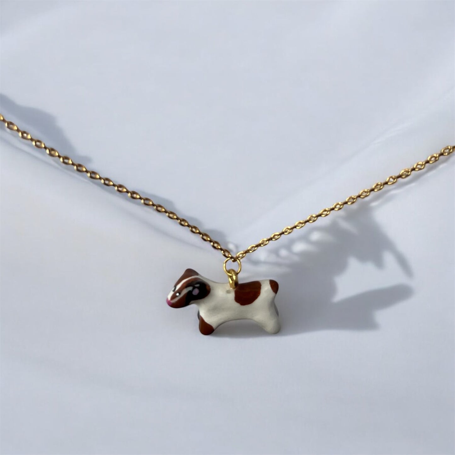 Clay Jack Russell Dog Necklace