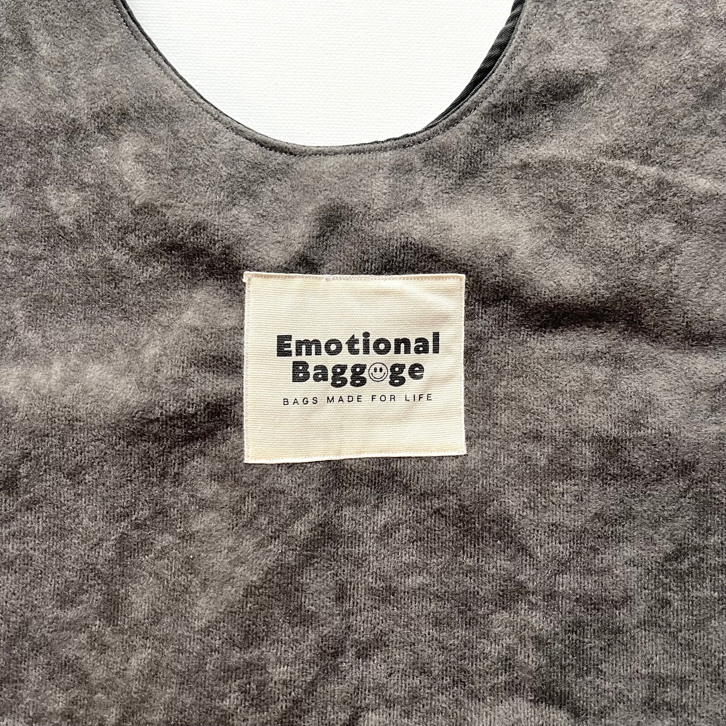 Emotional Baggage Shopper – Grey Velvet