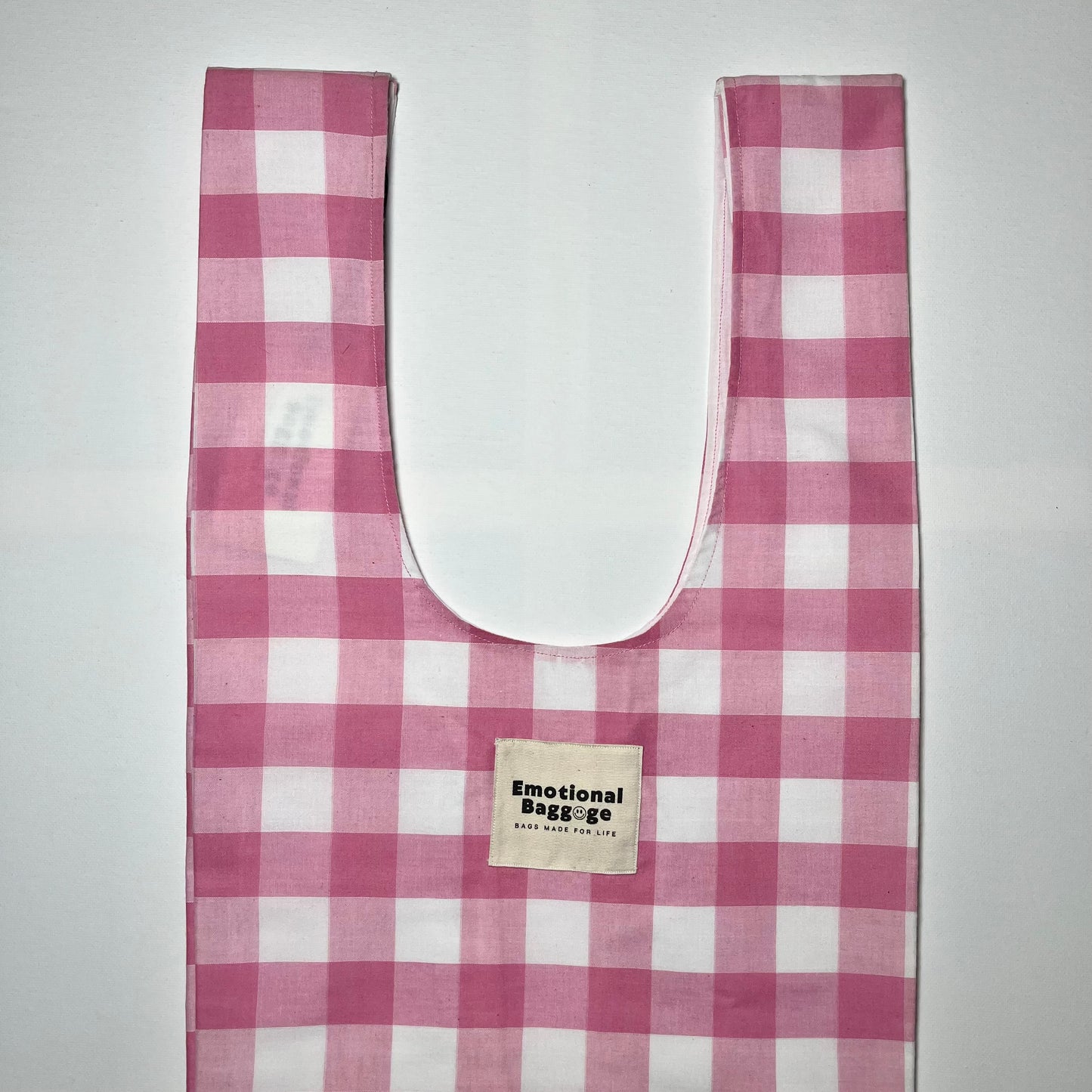 Emotional Baggage Shopper – Pink Gingham