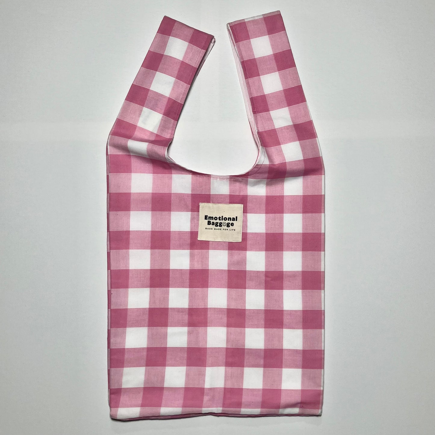 Emotional Baggage Shopper – Pink Gingham