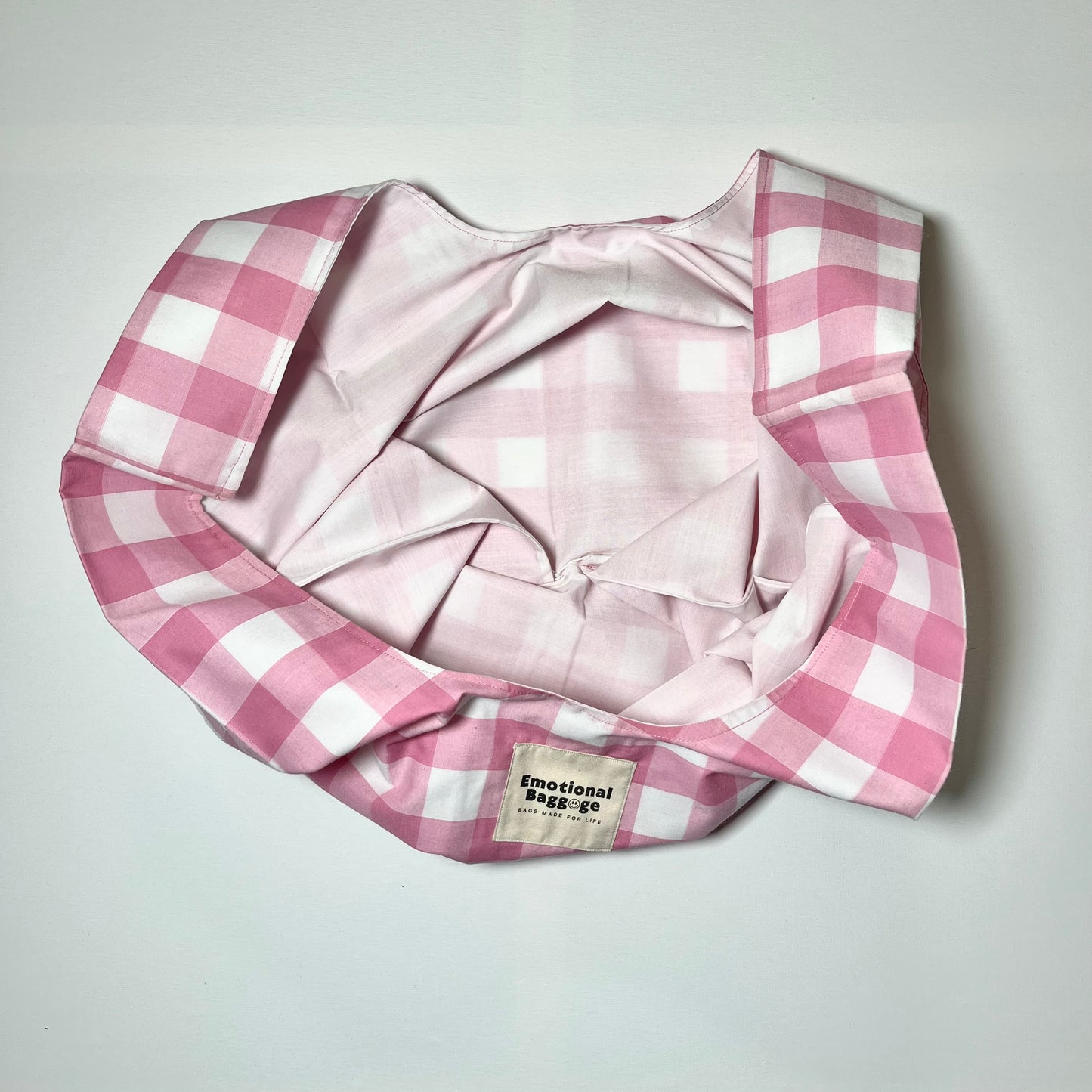 Emotional Baggage Shopper – Pink Gingham