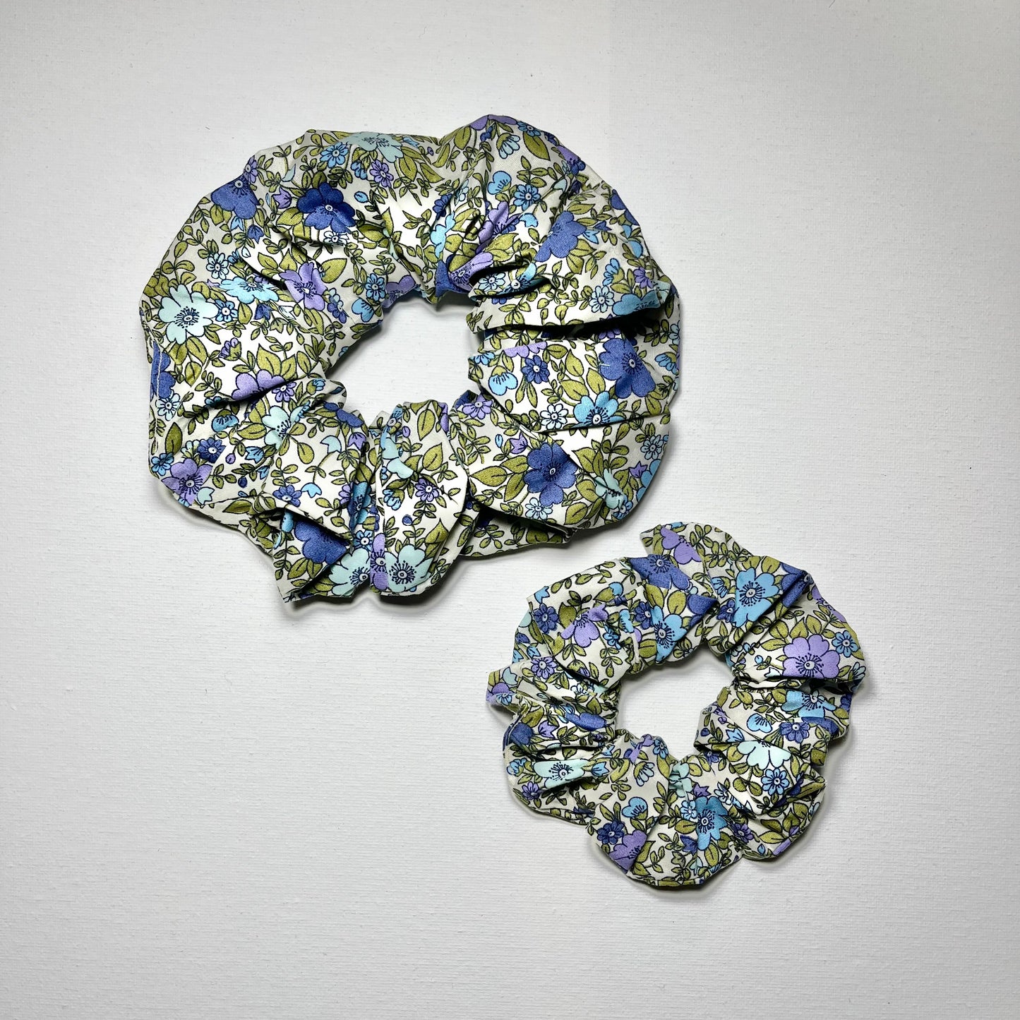 Emotional Baggage Scrunchie - Blue Florals