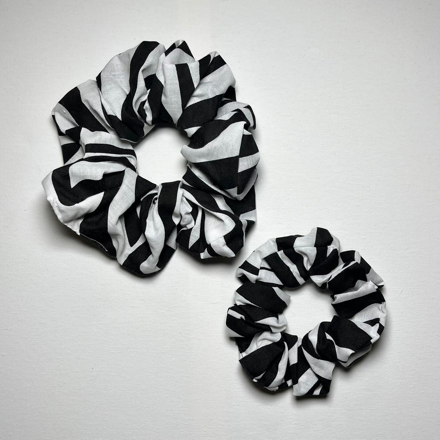 Emotional Baggage Scrunchie - Black & White Zebra