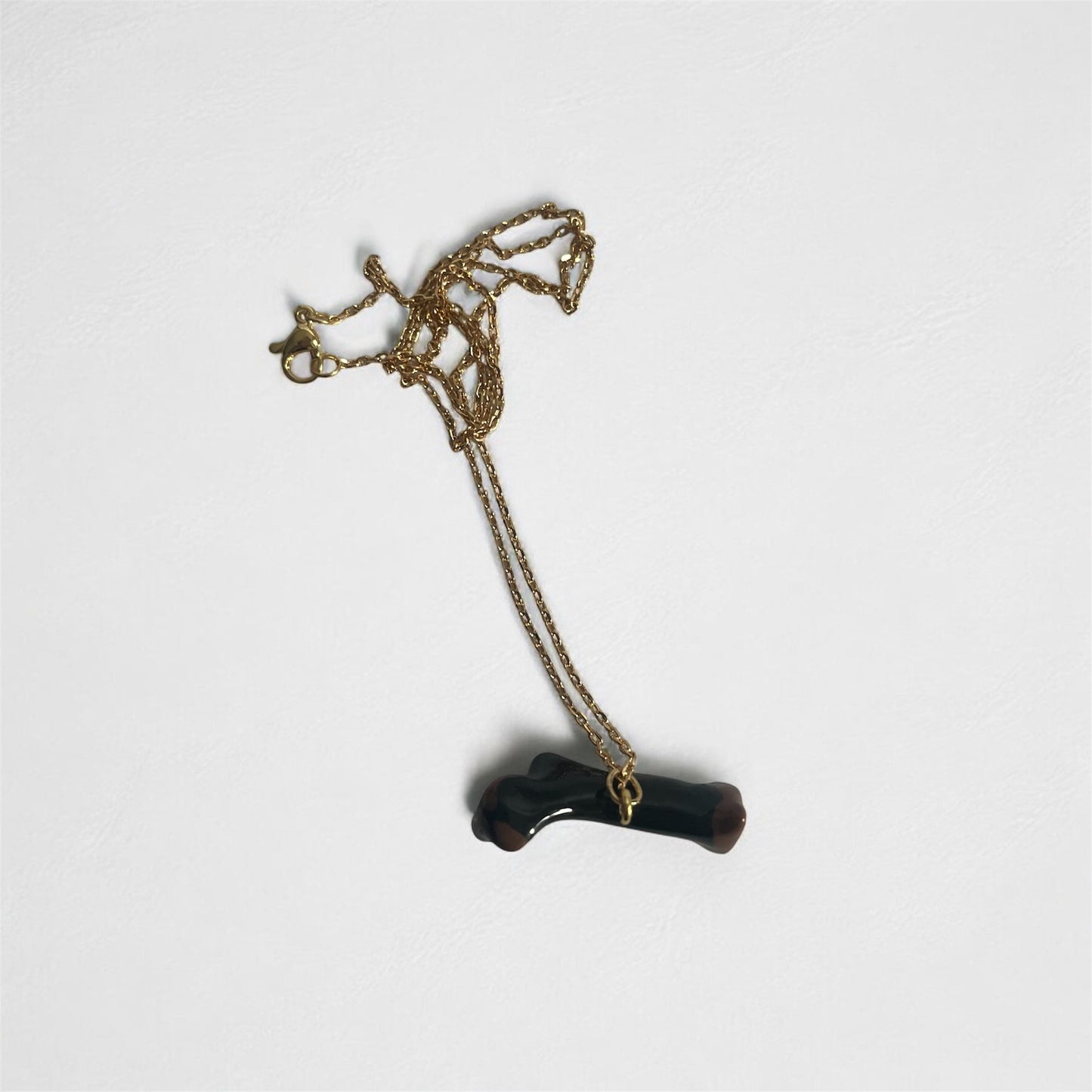 Clay Sausage Dog Necklace