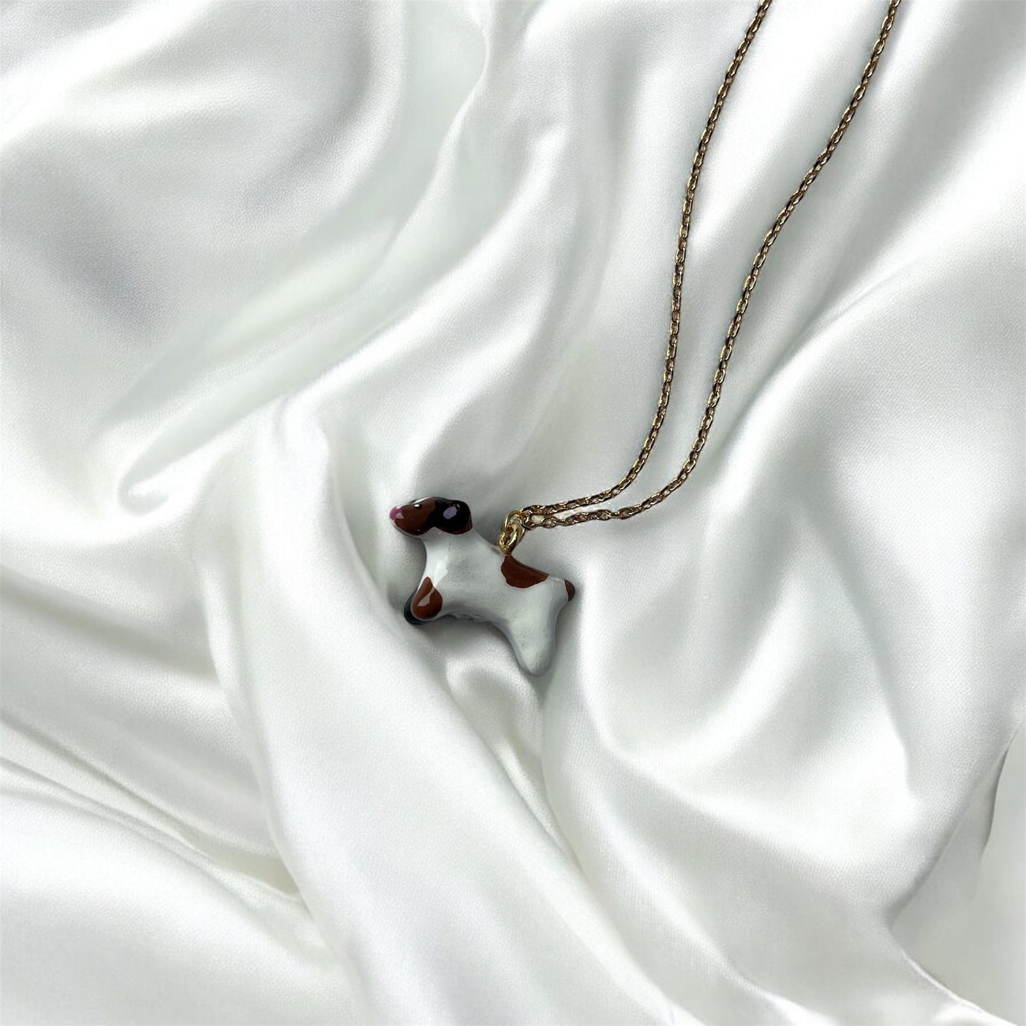 Clay Jack Russell Dog Necklace