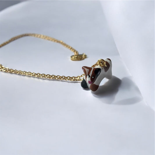 Clay Jack Russell Dog Necklace